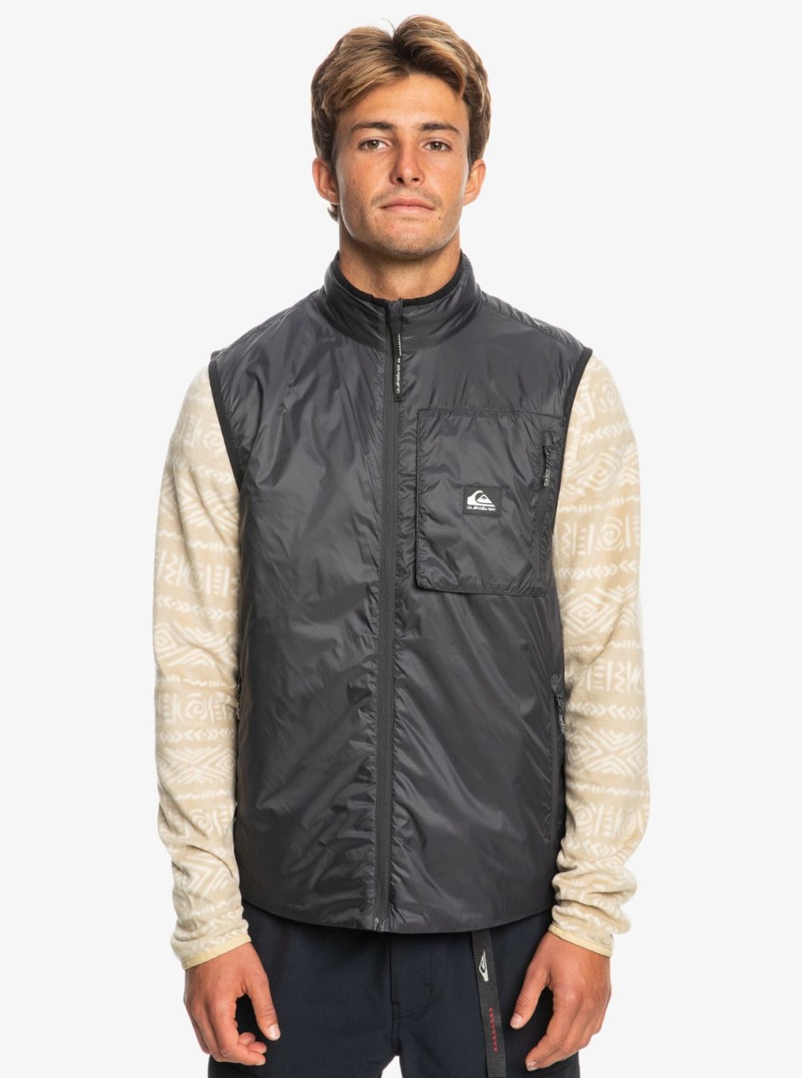 Hombre Quiksilver Chaquetas & Abrigos | Under Story Gilet - Chaleco Con Aislante Para Hombre Phantom