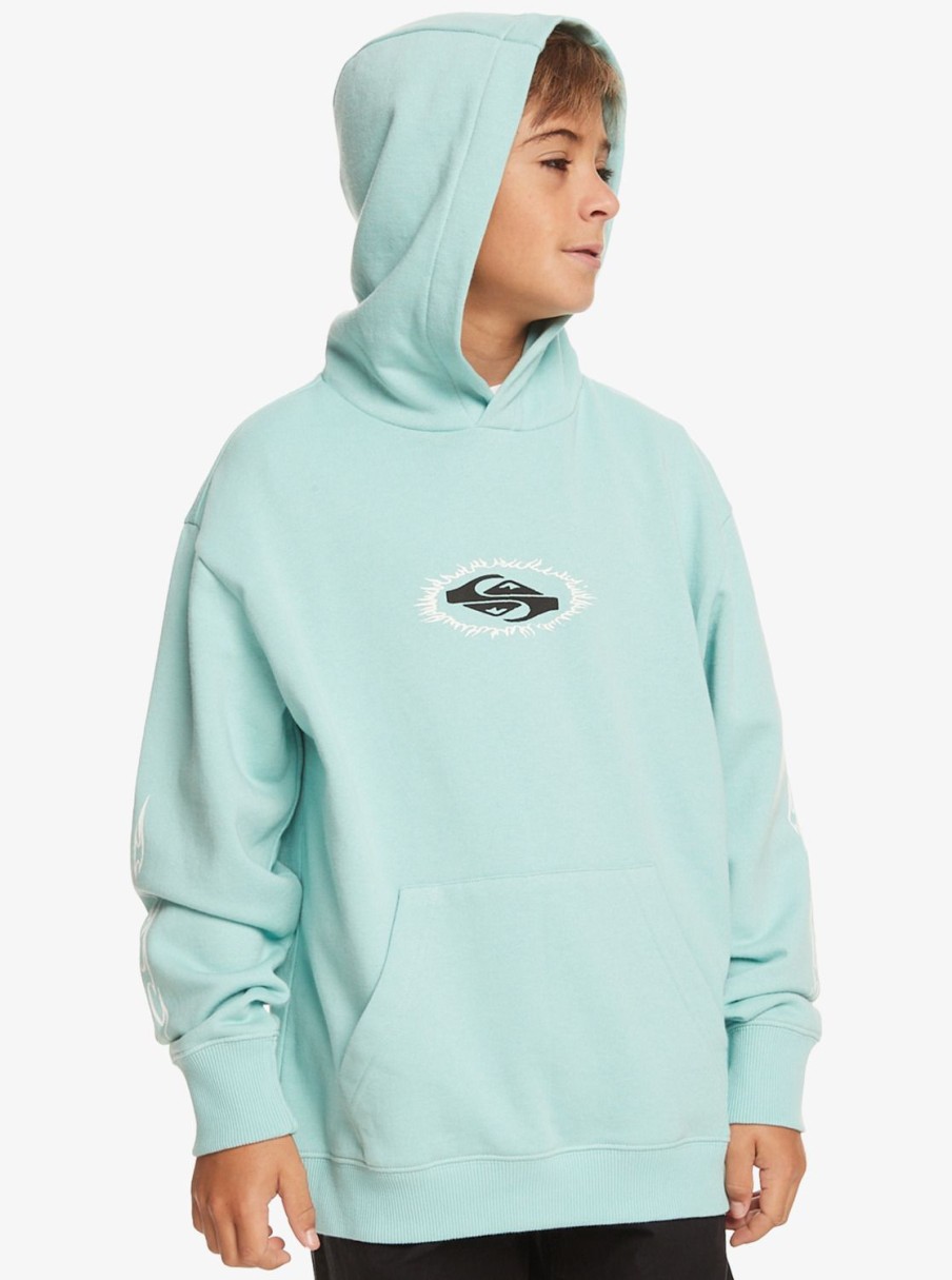 Nino Quiksilver Sudaderas | Radical Times - Sudadera Con Capucha Para Chicos 10-16 Pastel Turquoise