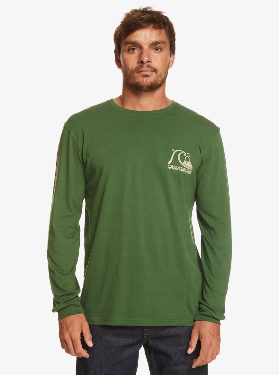 Hombre Quiksilver Camisetas & Polos | The Original - Camiseta De Manga Larga Para Hombre Greener Pastures