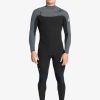 Hombre Quiksilver Trajes De Surf | 3/2Mm Everyday Sessions - Traje De Surf Con Cremallera En El Pecho Para Hombre Black/Gun Metal