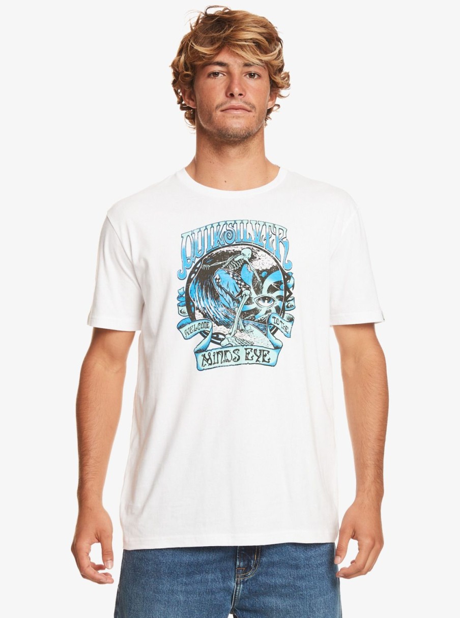 Hombre Quiksilver Camisetas & Polos | The Land Down Under - Camiseta Para Hombre White