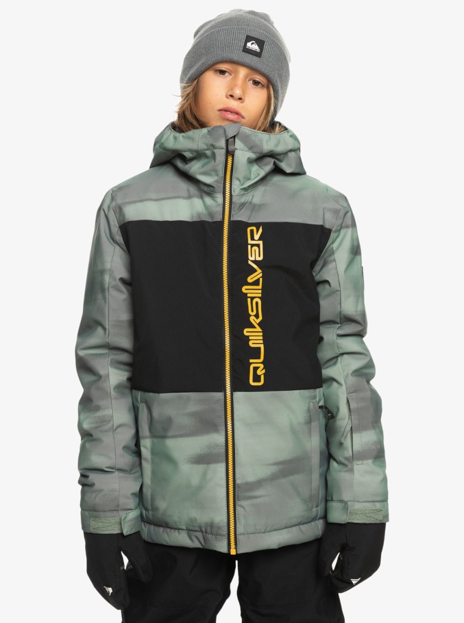 Nino Quiksilver Accesorios | Side Hit - Chaqueta Tecnica Snow Para Ninos 4-16 Break Off Laurel Wreath