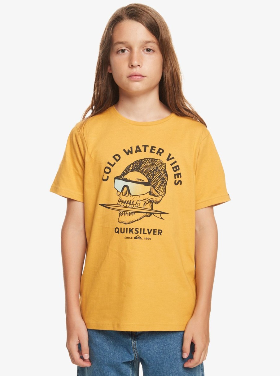 Nino Quiksilver Camisetas | Qs Skull - Camiseta Para Chicos 8-16 Mustard