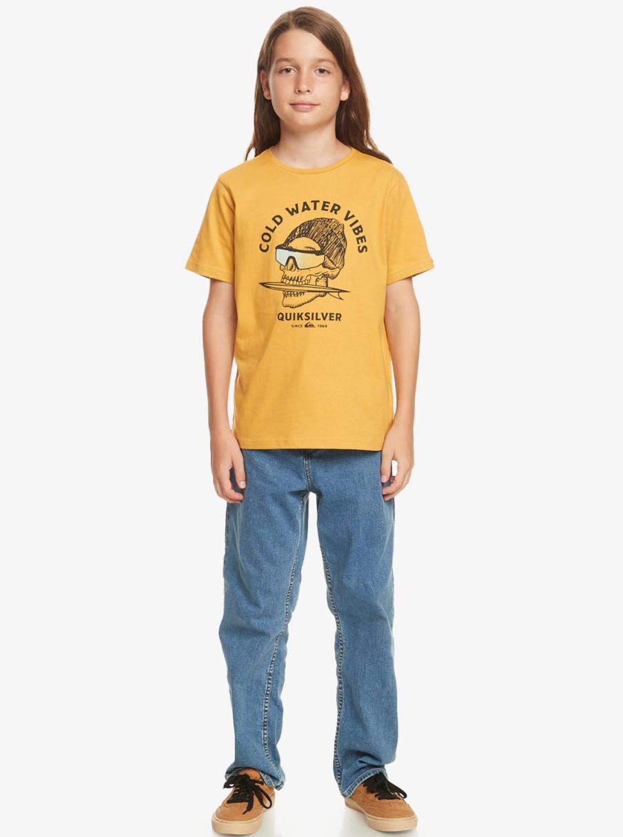 Nino Quiksilver Camisetas | Qs Skull - Camiseta Para Chicos 8-16 Mustard