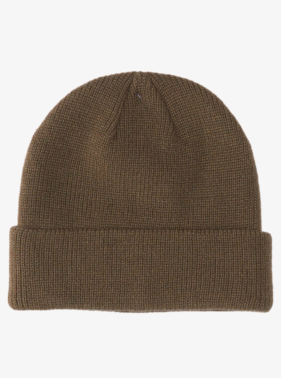 Hombre Quiksilver Accesorios | Performer - Gorro Con Dobladillo Para Hombre Major Brown