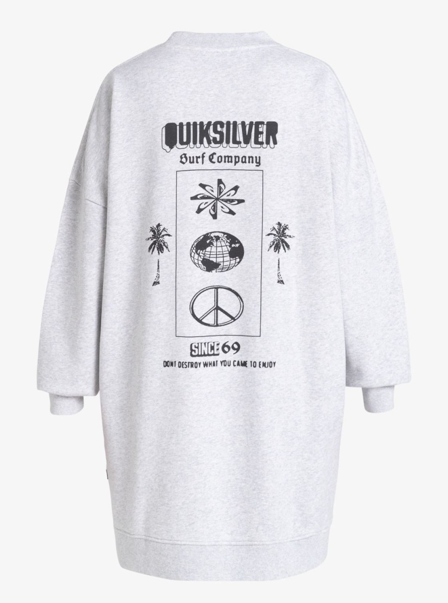 Mujer Quiksilver | Uni - Vestido Camiseta Para Mujer Light Grey Heather