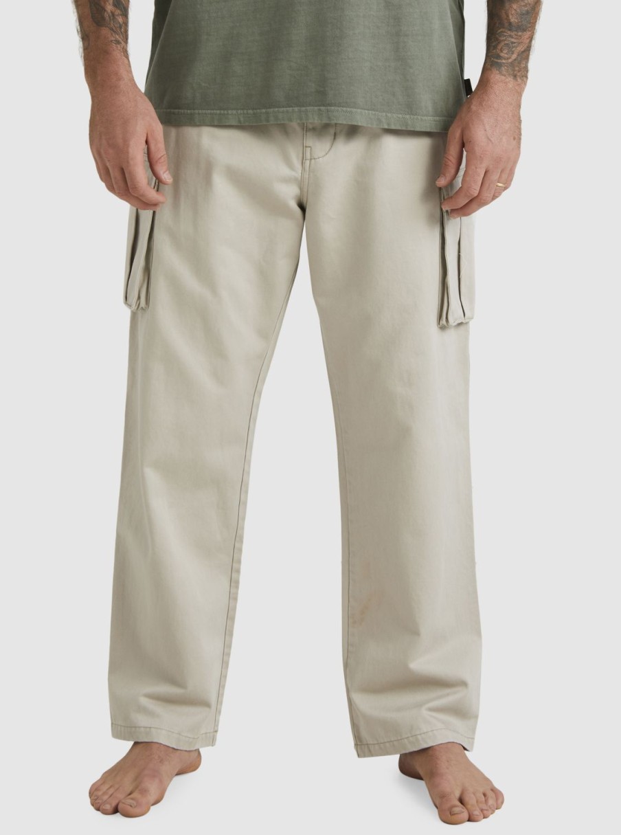 Hombre Quiksilver Pantalones | Mikey - Pantalon Cargo Para Hombre Goat