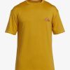 Hombre Quiksilver Lycras | Mix Session - Camiseta De Surf De Manga Corta Para Hombre Wheat