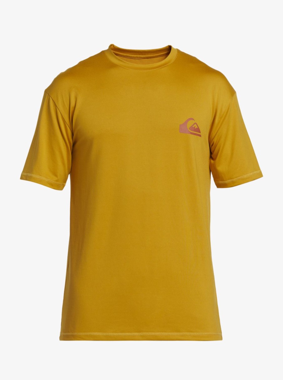 Hombre Quiksilver Lycras | Mix Session - Camiseta De Surf De Manga Corta Para Hombre Wheat