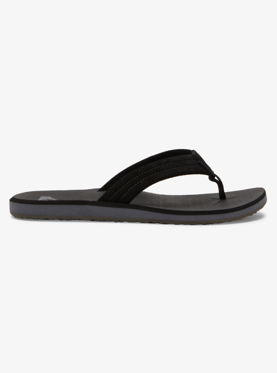 Hombre Quiksilver | Carver Suede Core - Sandalias Para Hombre Black 1