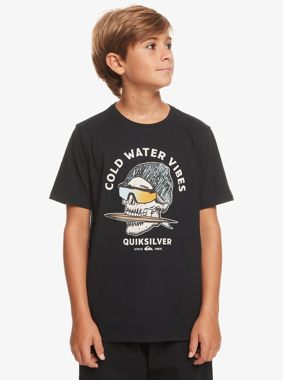 Nino Quiksilver Camisetas | Qs Skull - Camiseta Para Chicos 8-16 Black