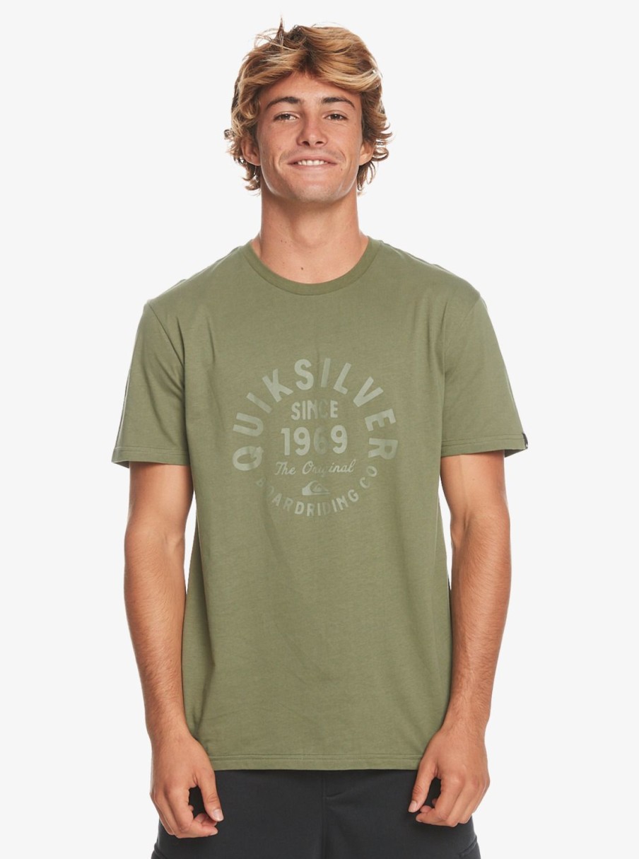 Hombre Quiksilver Camisetas & Polos | Circled Script - Camiseta Para Hombre Four Leaf Clover