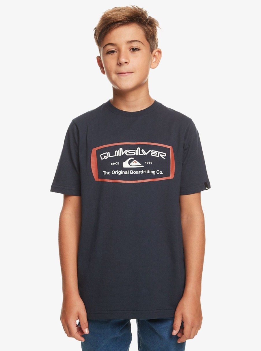 Nino Quiksilver Camisetas | Qs Mind Barrel - Camiseta Para Chicos 8-16 Navy Blazer