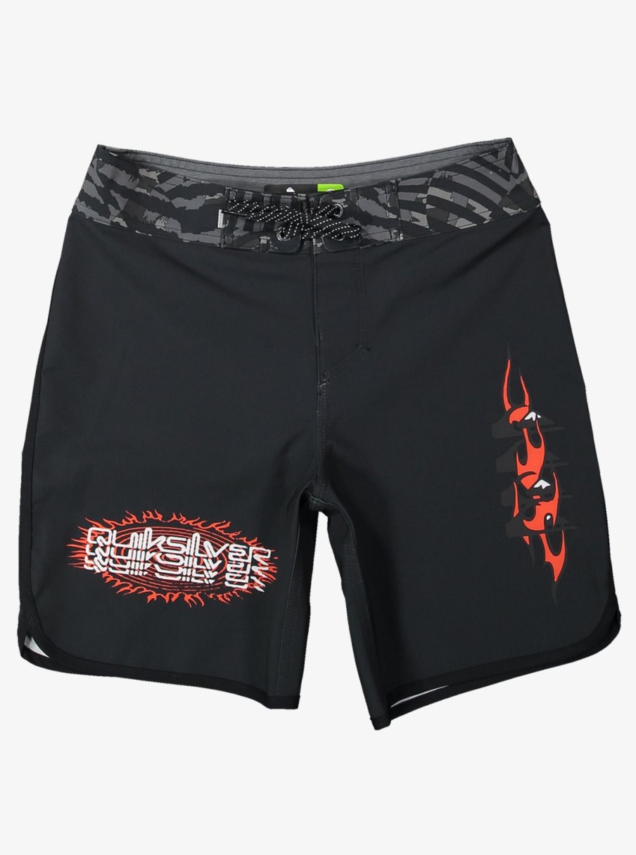 Nino Quiksilver Boardshorts | Surfsilk Radical Scallop 16" - Boardshorts Para Chicos 8-16 Black