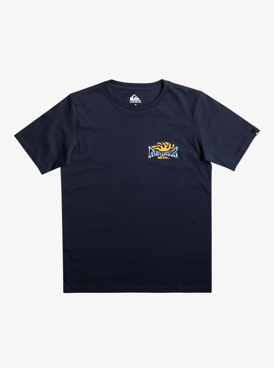 Nino Quiksilver Camisetas | Spin Cycle - Camiseta Para Chicos 8-16 Navy Blazer