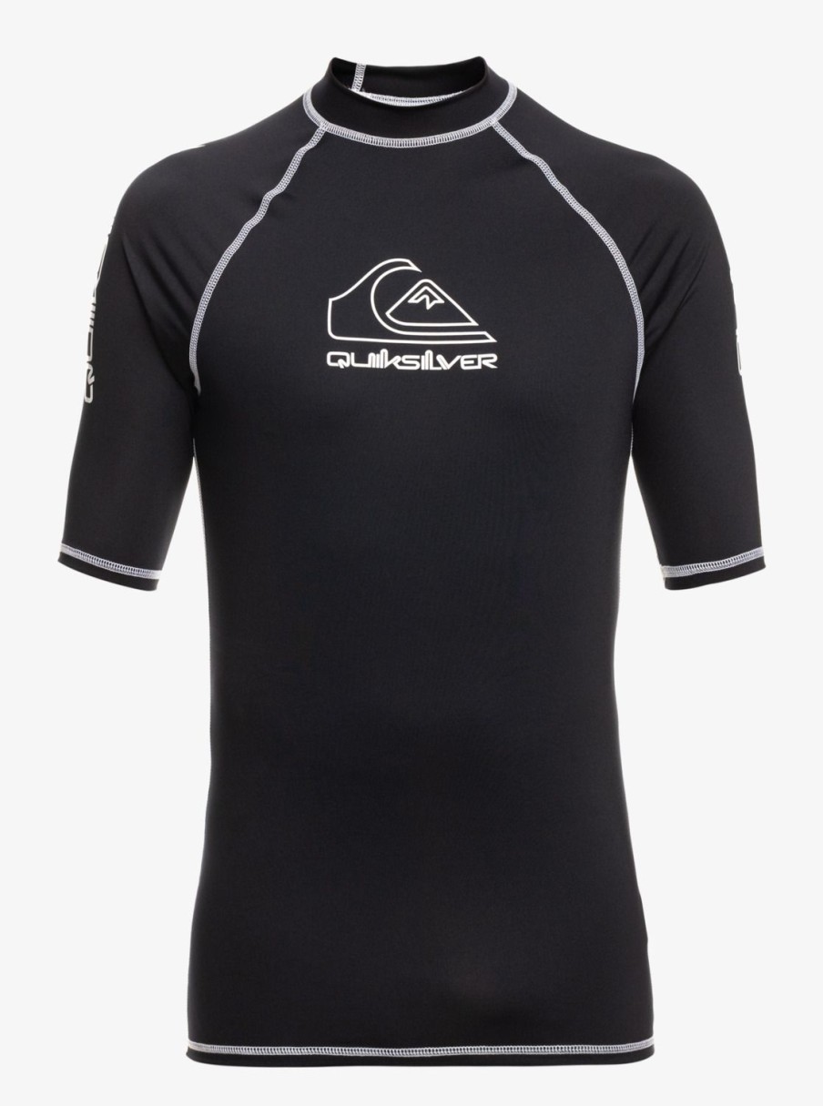 Hombre Quiksilver Lycras | On Tour - Licra De Manga Corta Upf 50 Para Hombre Black