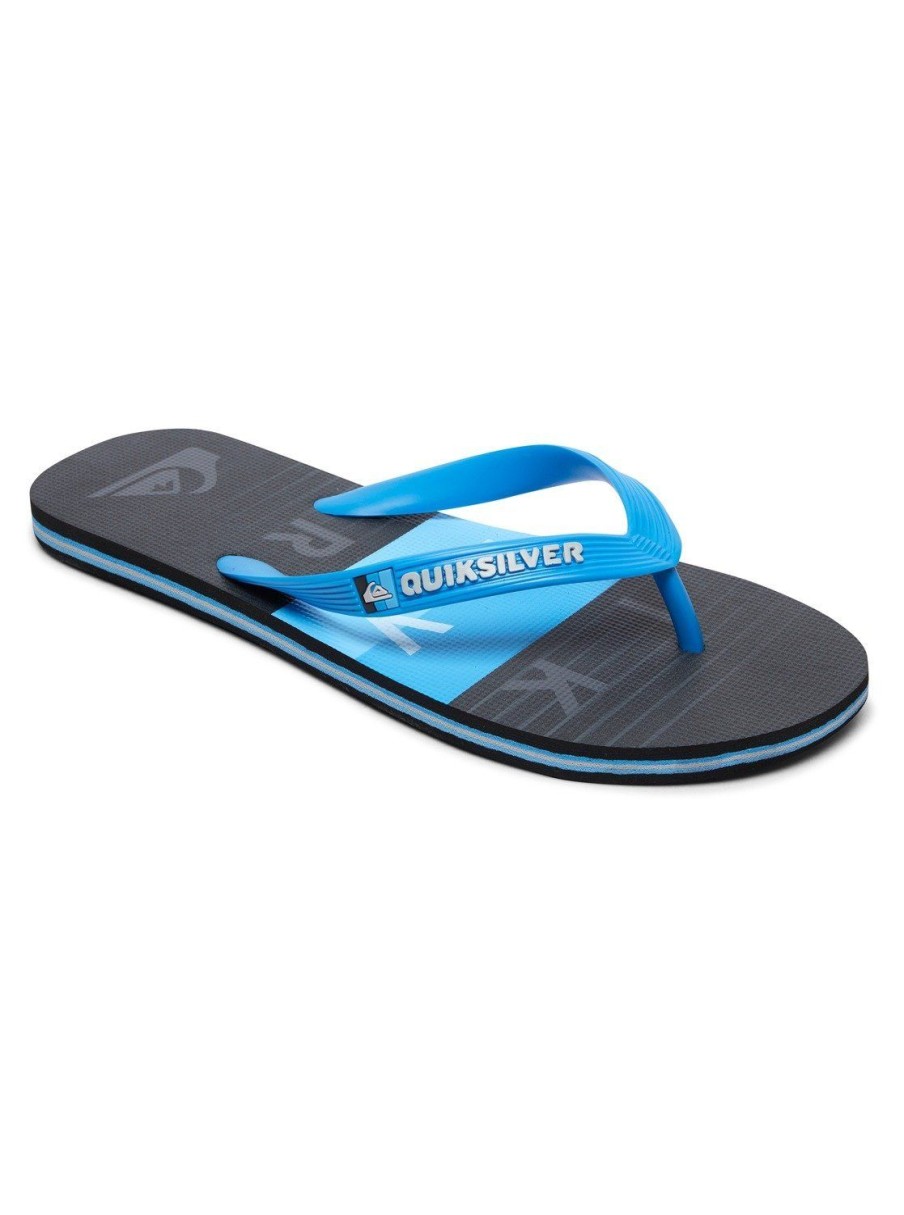 Hombre Quiksilver | Molokai Word Block - Chanclas Para Hombre Blue/Black/Blue