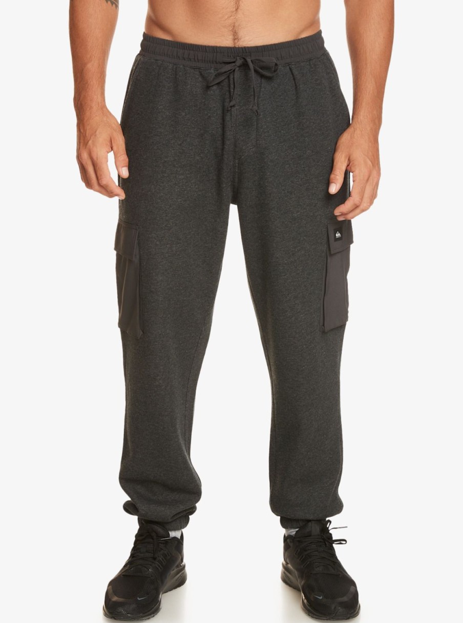 Hombre Quiksilver Pantalones | Woven Combo - Pantalon De Chandal Para Hombre Dark Grey Heather