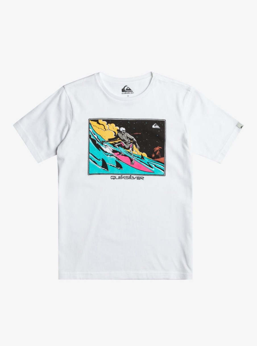 Nino Quiksilver Camisetas | Night Session - Camiseta Para Chicos 8-16 White