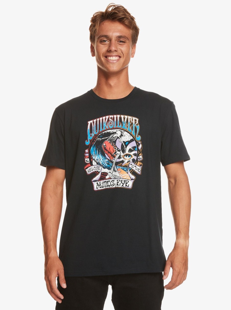 Hombre Quiksilver Camisetas & Polos | The Land Down Under - Camiseta Para Hombre Black