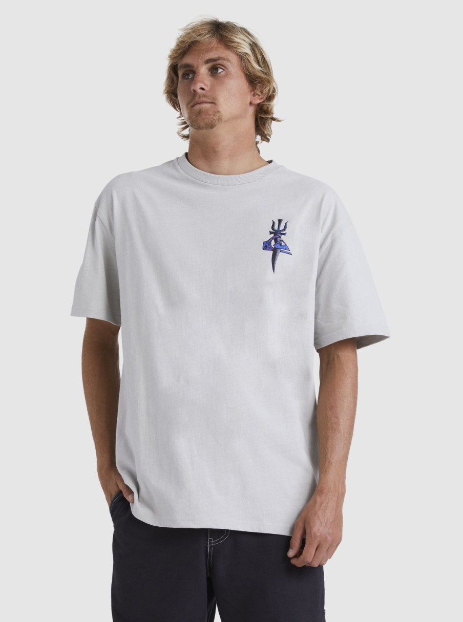 Hombre Quiksilver Camisetas & Polos | Tridagger - Camiseta Para Hombre Gray Violet