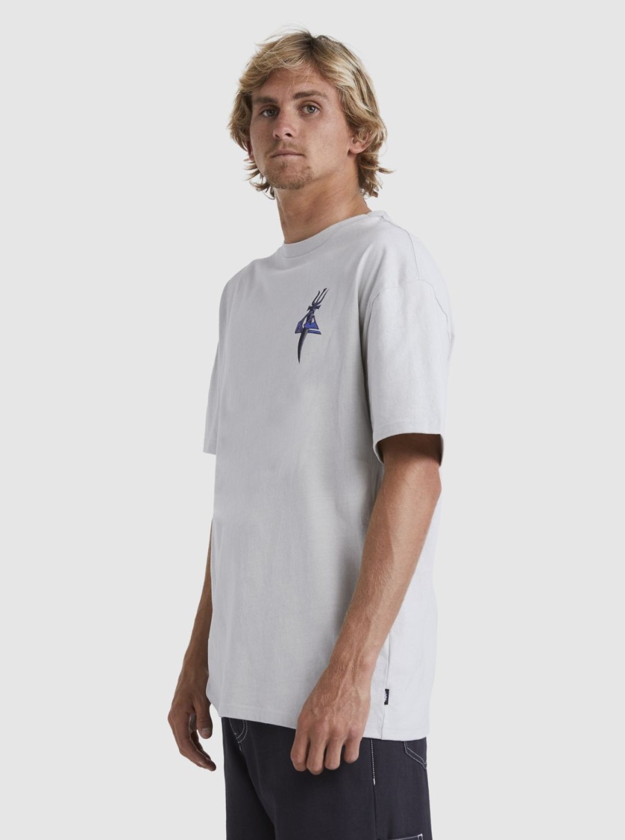 Hombre Quiksilver Camisetas & Polos | Tridagger - Camiseta Para Hombre Gray Violet