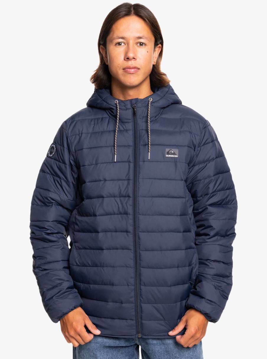 Hombre Quiksilver Chaquetas & Abrigos | Scaly - Chaqueta Acolchada Para Hombre Navy Blazer