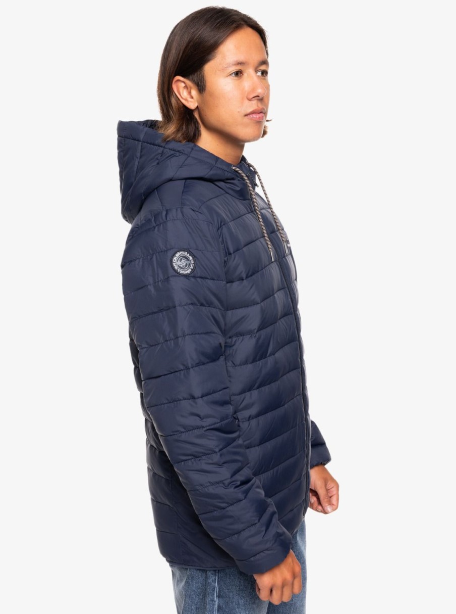 Hombre Quiksilver Chaquetas & Abrigos | Scaly - Chaqueta Acolchada Para Hombre Navy Blazer