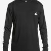 Hombre Quiksilver Lycras | Omni Session - Camiseta De Surf De Manga Larga Con Upf 50 Para Hombre Black