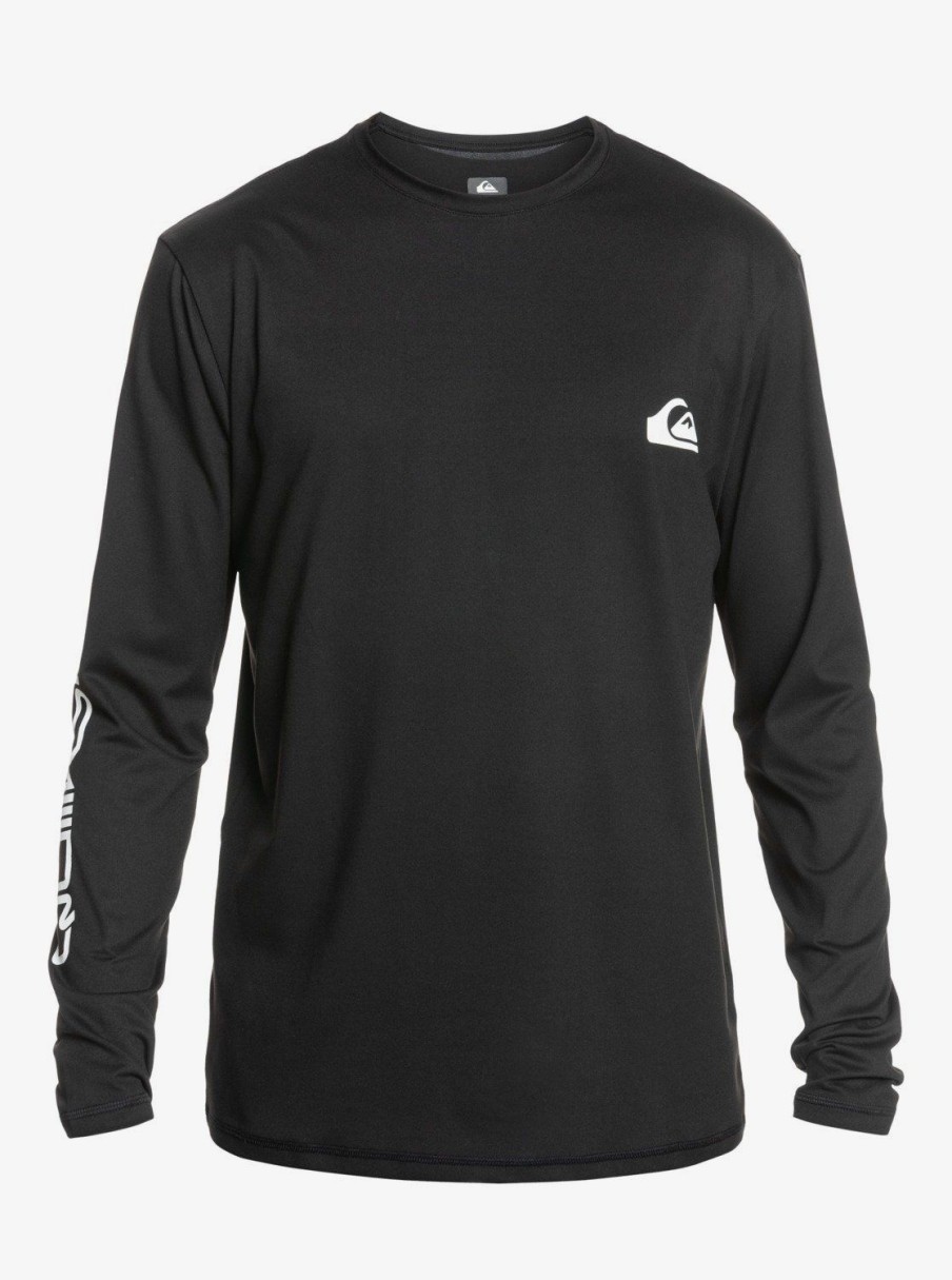 Hombre Quiksilver Lycras | Omni Session - Camiseta De Surf De Manga Larga Con Upf 50 Para Hombre Black