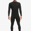 Hombre Quiksilver Trajes De Surf | 3/2 Mm Highline - Traje De Surf Con Cremallera En El Pecho Para Hombre Black