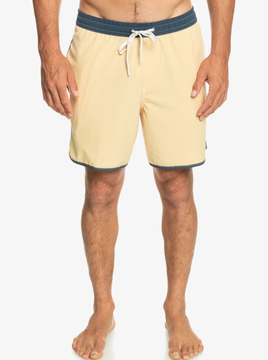 Hombre Quiksilver Trajes De Bano | Original Scallop 17" - Short De Natacion Para Hombre Wheat