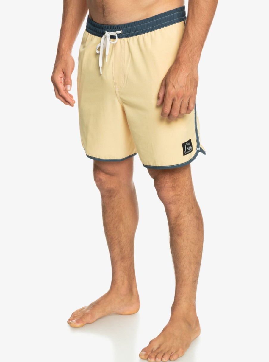 Hombre Quiksilver Trajes De Bano | Original Scallop 17" - Short De Natacion Para Hombre Wheat