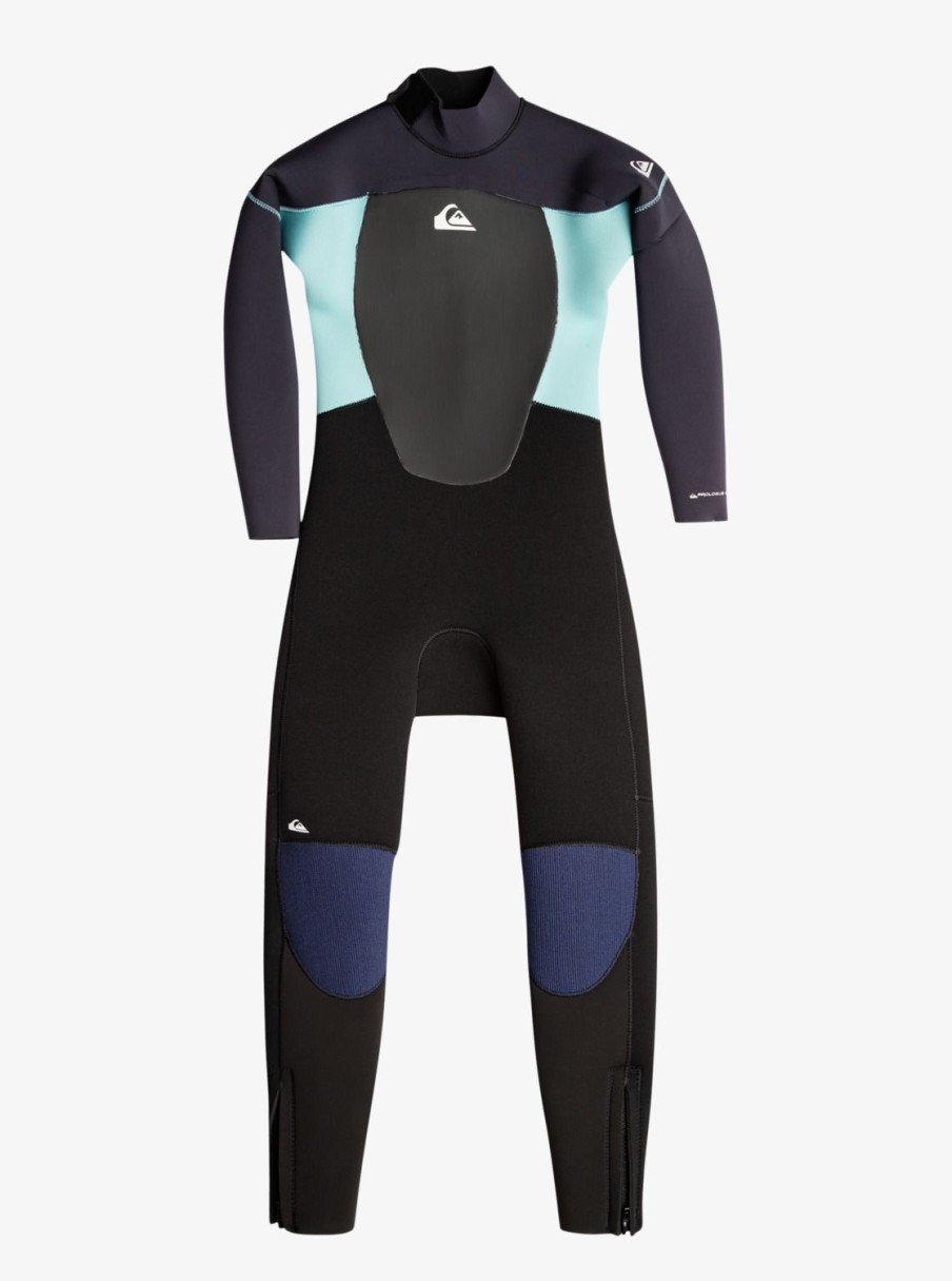 Nino Quiksilver Trajes De Surf | 4/3Mm Prologue - Traje De Surf Con Cremallera En La Espalda Para Chicos 2-7 Black/Jet Black/Angel Blue