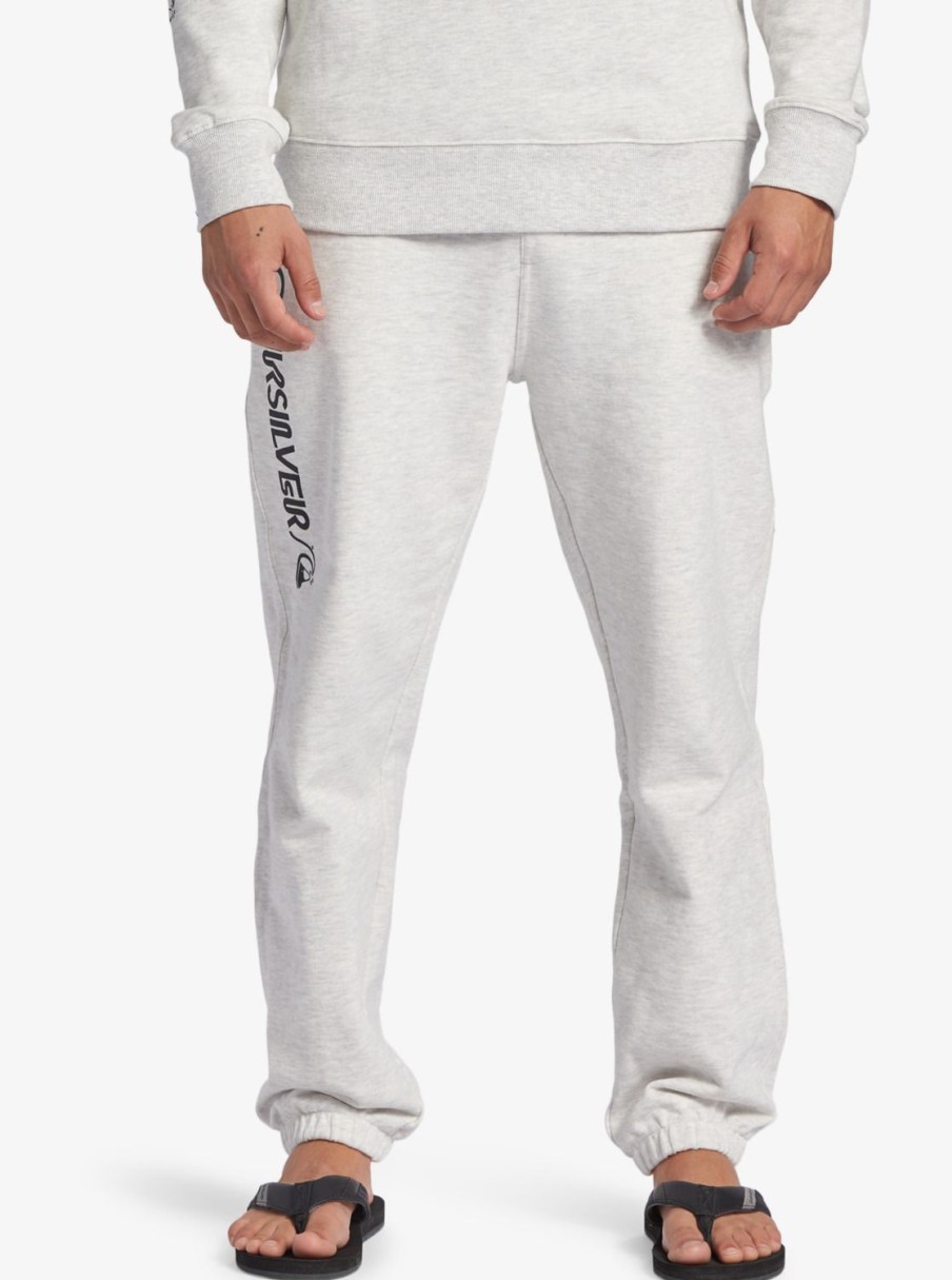 Hombre Quiksilver Pantalones | The Original - Pantalon De Chandal Para Hombre White Marble Heather