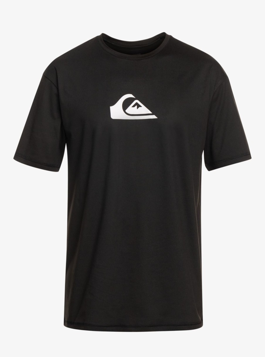 Hombre Quiksilver Lycras | Solid Streak - Camiseta Surf De Manga Corta Upf 50 Para Hombre Black