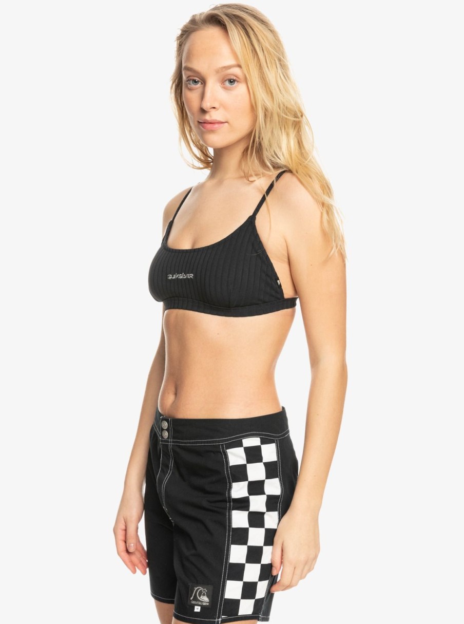 Mujer Quiksilver | Logo - Top De Bikini Bralette Para Mujer Black