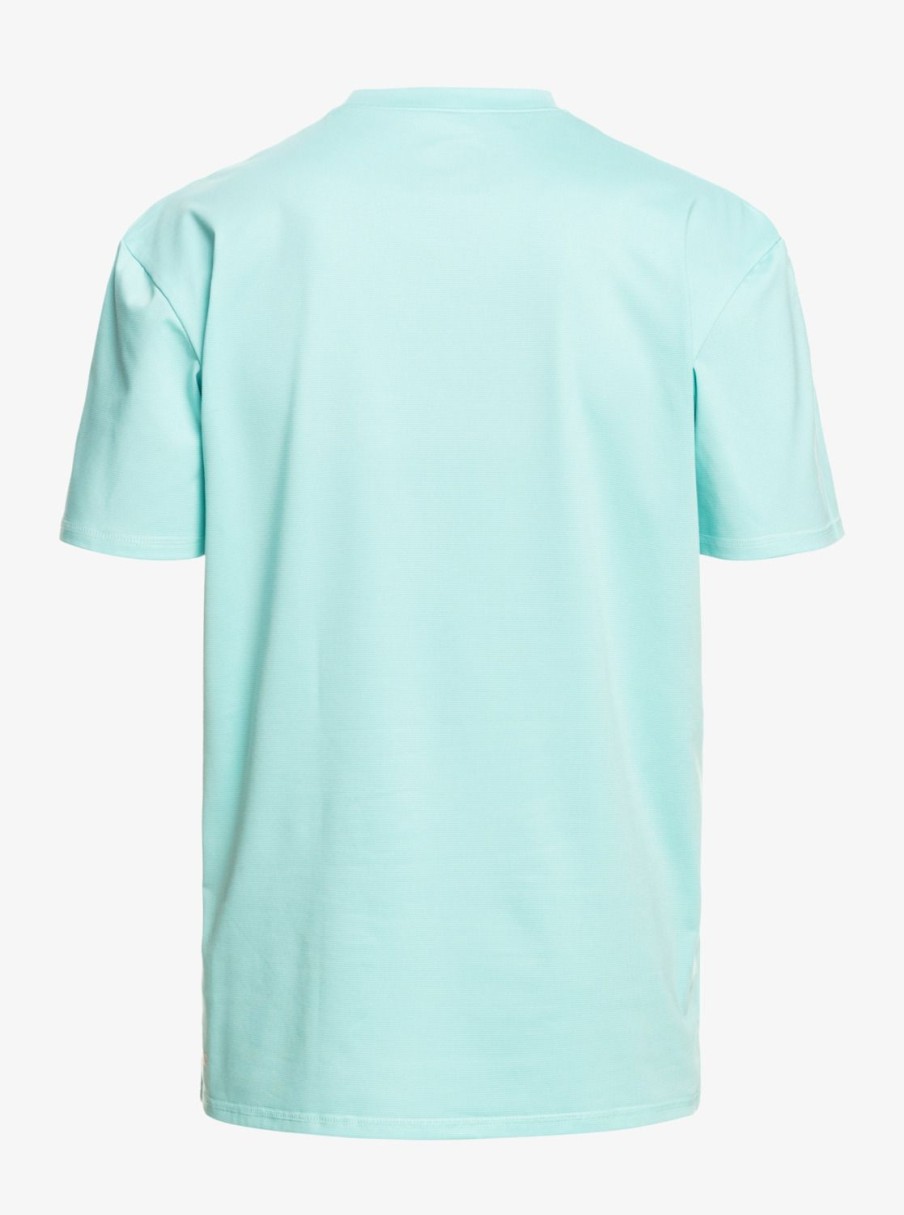 Hombre Quiksilver Lycras | Heritage Heather - Camiseta Surf De Manga Corta Upf 50 Para Hombre Angel Blue Heather