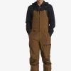 Hombre Quiksilver Pantalones De Snow | Snyc Snow - Pantalon De Peto Para Nieve Para Hombre Sepia