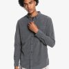 Hombre Quiksilver Camisas | Smoke Trail - Camisa De Manga Larga Para Hombre Iron Gate