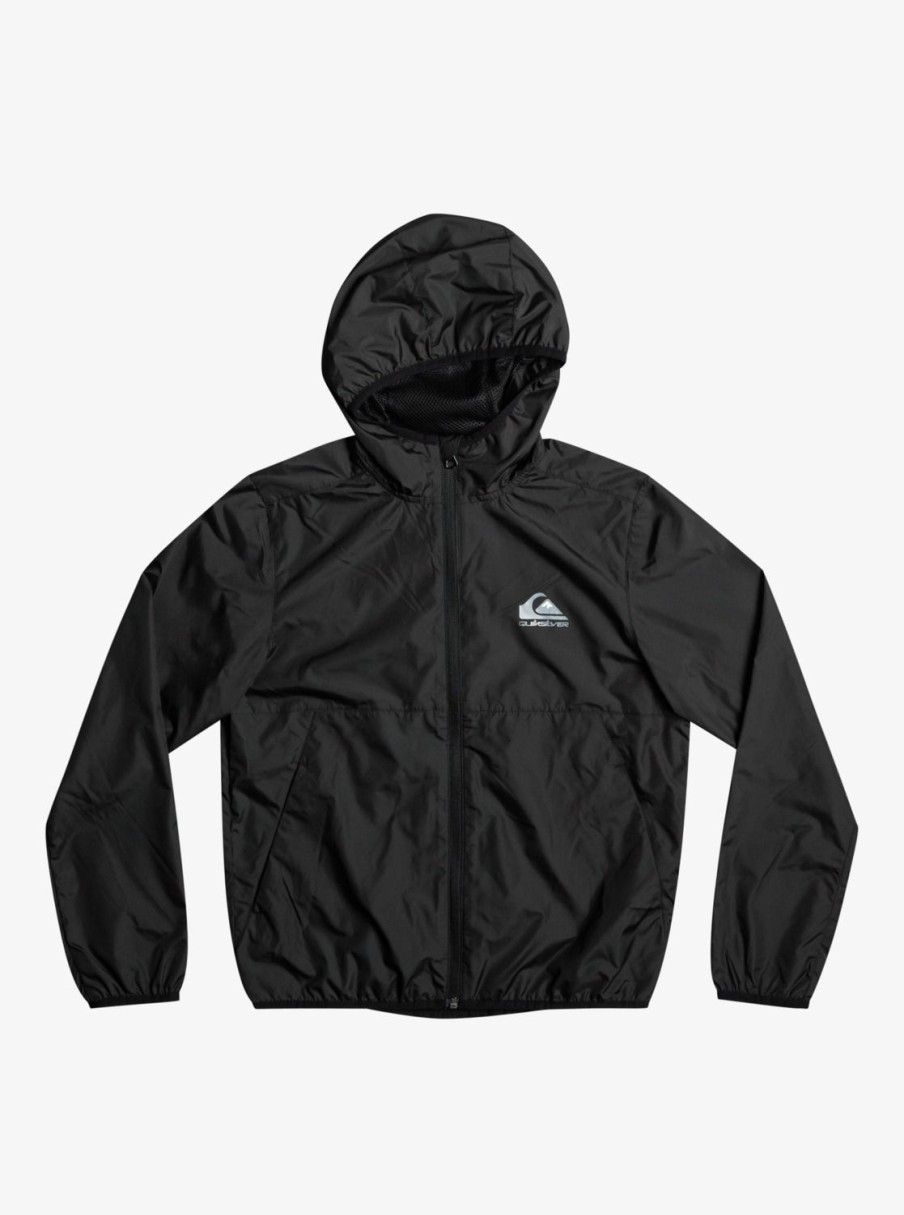 Nino Quiksilver Chaquetas & Abrigos | Everyday - Cortavientos Repelente Al Agua Para Chicos 8-16 Black