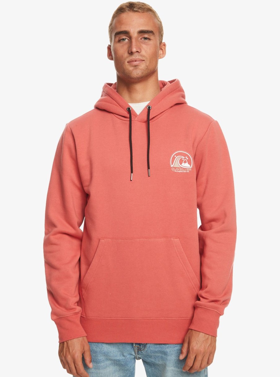 Hombre Quiksilver Sudaderas & Jerseis | Clean Circle - Sudadera Con Capucha Para Hombre Mineral Red