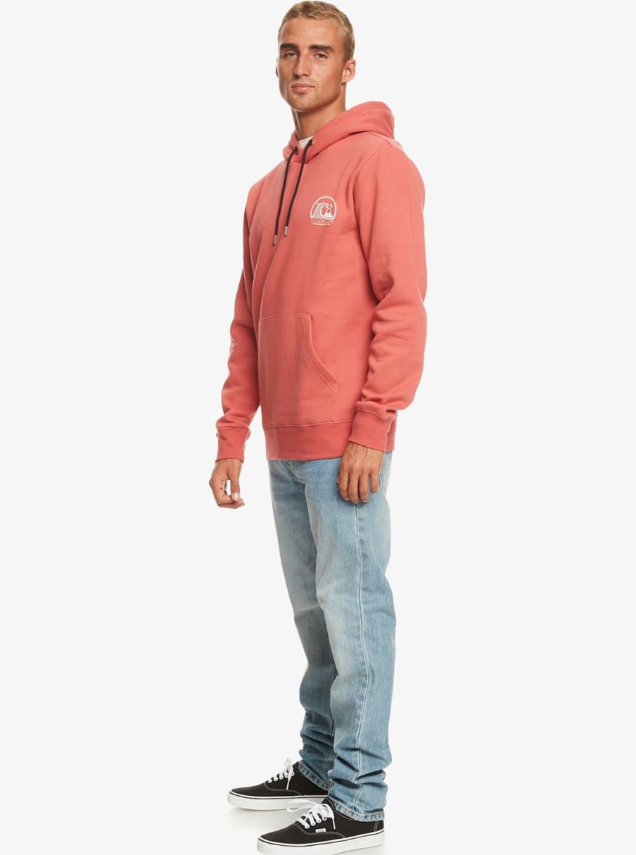 Hombre Quiksilver Sudaderas & Jerseis | Clean Circle - Sudadera Con Capucha Para Hombre Mineral Red