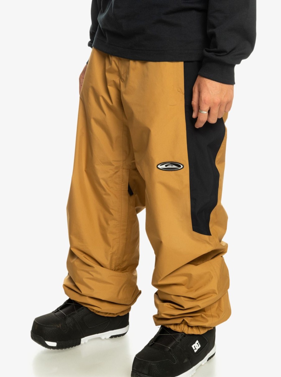 Hombre Quiksilver Pantalones De Snow | High Altitude Gore-Tex® - Pantalon Tecnico Snow Para Hombre Bone Brown