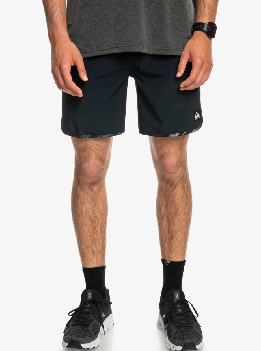 Hombre Quiksilver Boardshorts | Omni Scallop 17" - Boardshort Anfibio Para Hombre Black