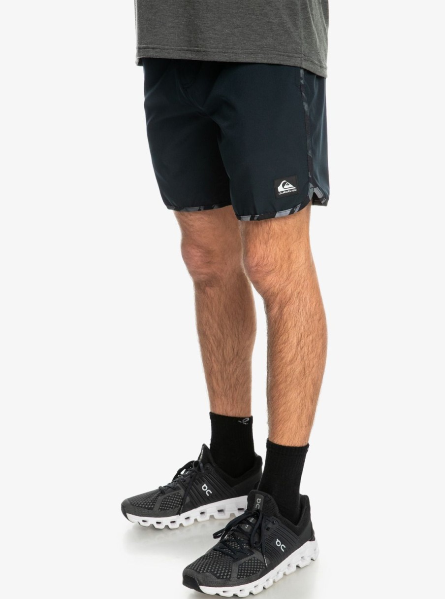 Hombre Quiksilver Boardshorts | Omni Scallop 17" - Boardshort Anfibio Para Hombre Black