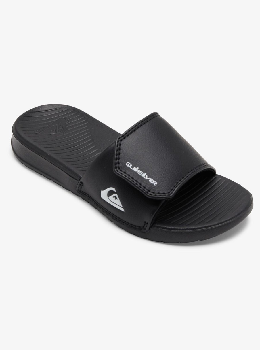 Nino Quiksilver Chanclas | Bright Coast - Chanclas Ajustables Para Chicos 8-16 Black/White/Black