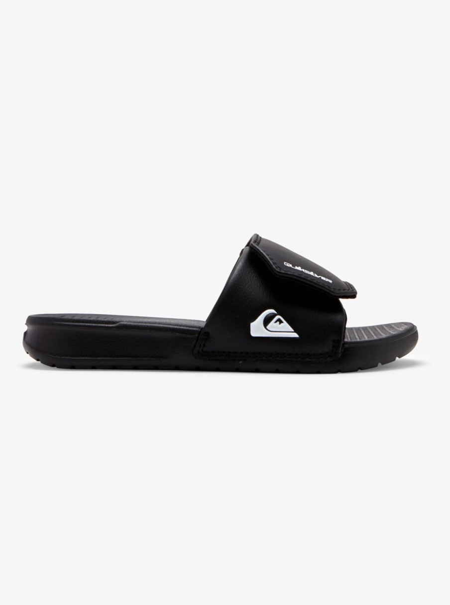 Nino Quiksilver Chanclas | Bright Coast - Chanclas Ajustables Para Chicos 8-16 Black/White/Black