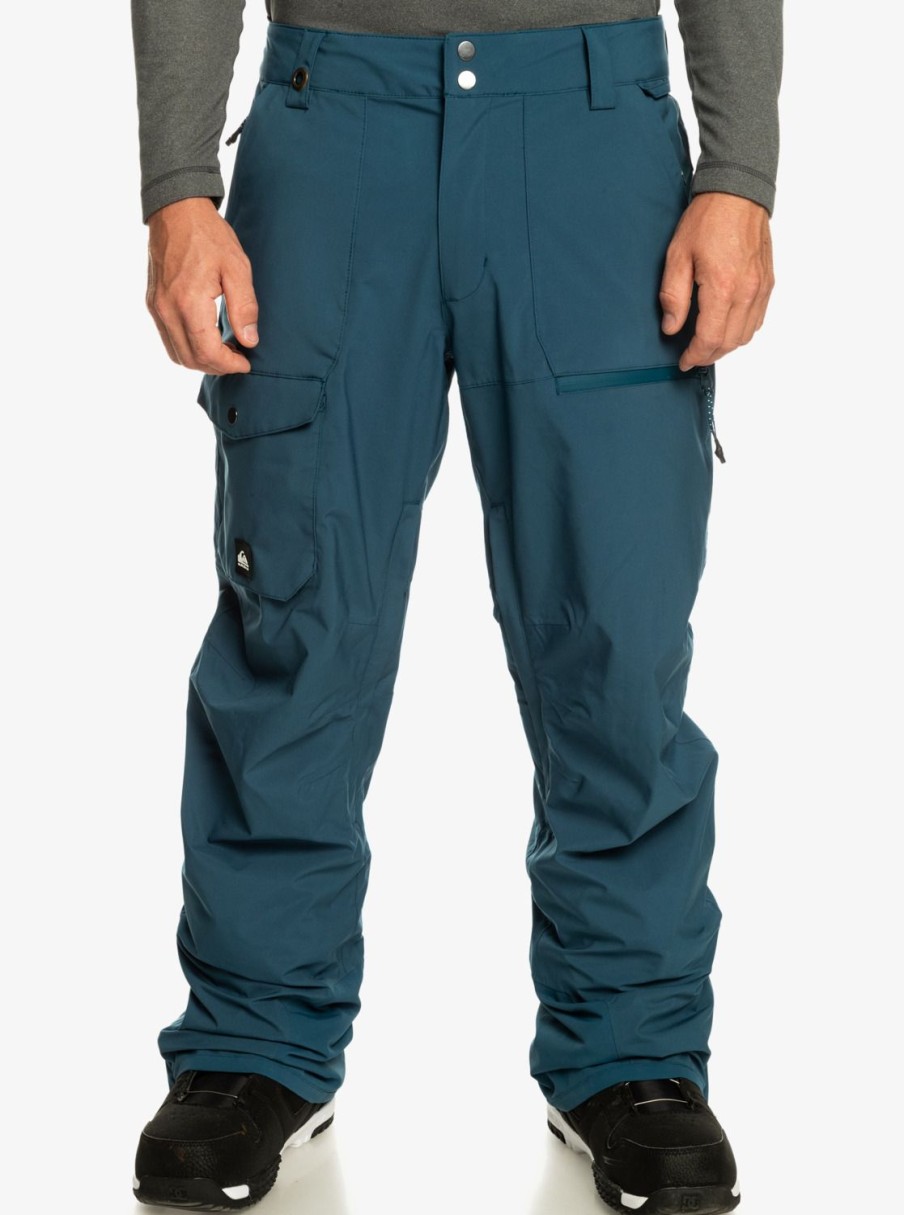 Hombre Quiksilver Pantalones De Snow | Utility - Pantalon Shell Para Nieve Para Hombre Majolica Blue