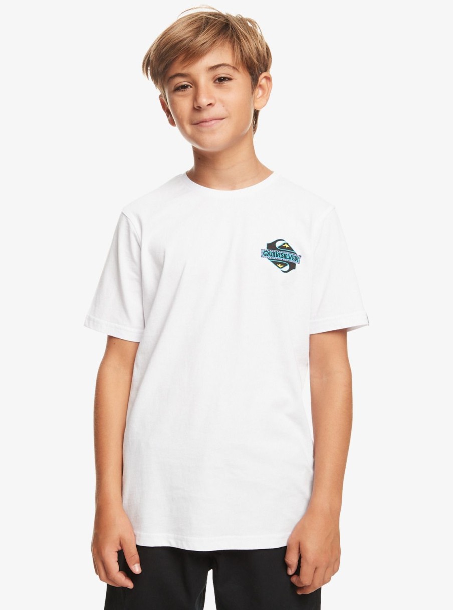 Nino Quiksilver Camisetas | Rising Water - Camiseta Para Chicos 8-16 White